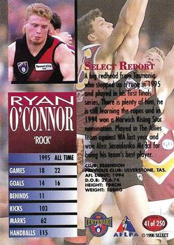 1996 Select AFL #41 Ryan O’Connor Back